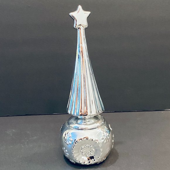 Vintage PartyLite Tealight Candle Holder Shiny Silver Ornament Christmas Decor - Picture 1 of 9